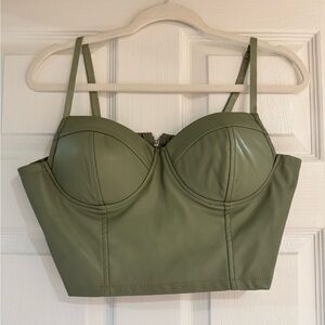 PRICELESS Brand Leather Top